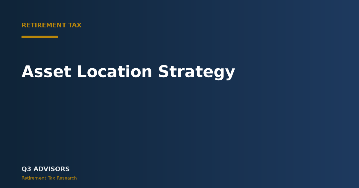 Asset Location Strategy: Tax-Smart Account Placement (2026)