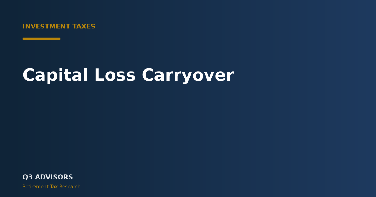 Capital Loss Carryover: Rules, $3,000 Limit, and How to Track It