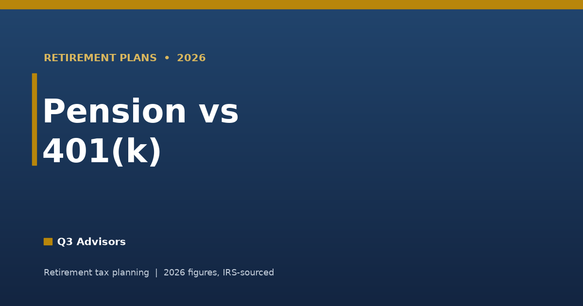 Pension vs 401(k): Guaranteed Income vs Market Risk