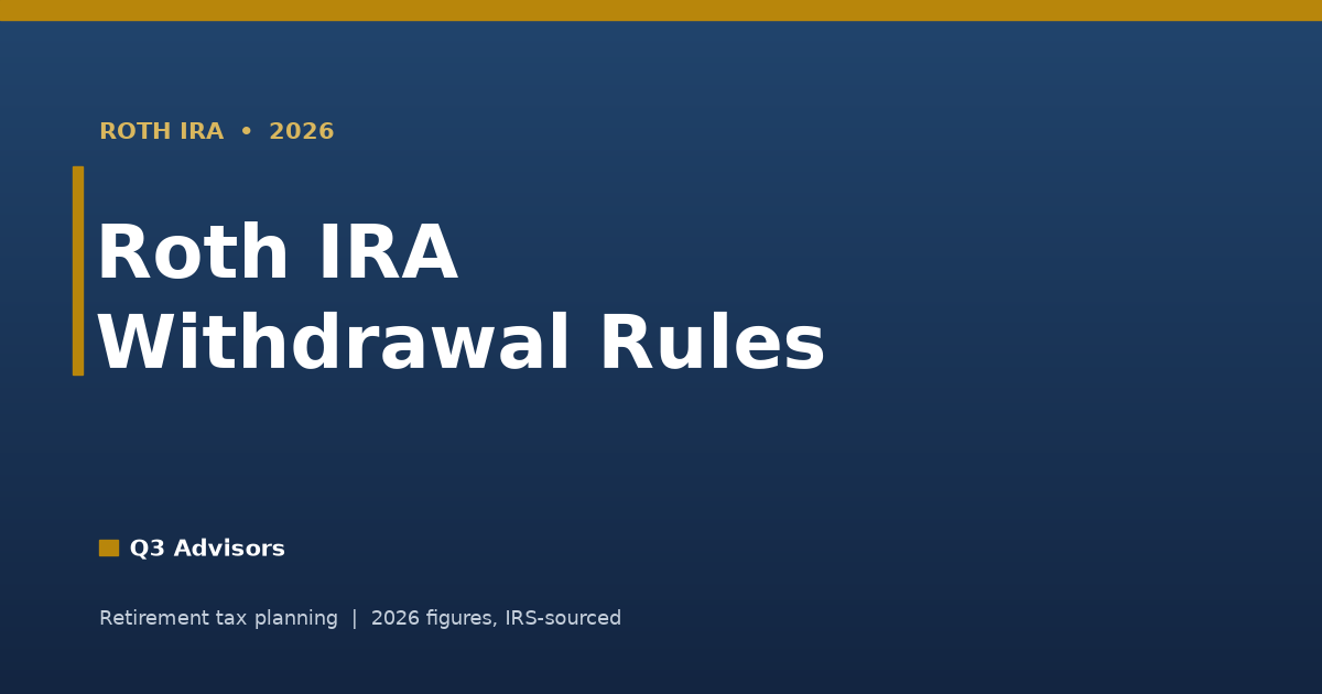 Roth IRA Withdrawal Rules (2026)