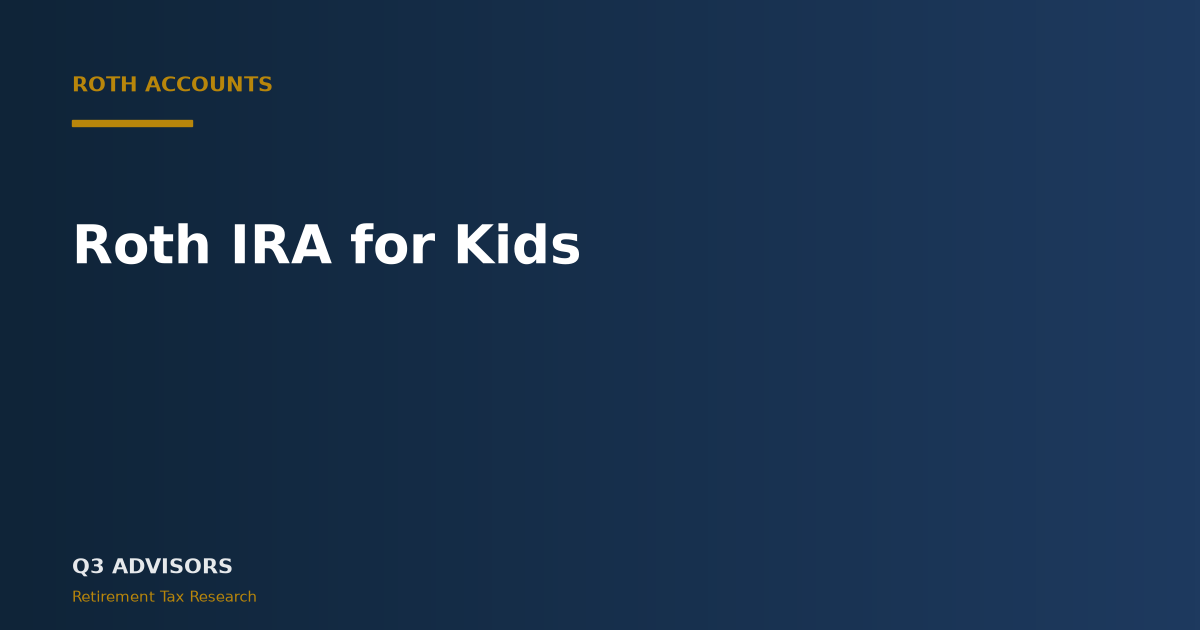 Roth IRA for Kids: 2026 Rules, Limits, and How to Open One