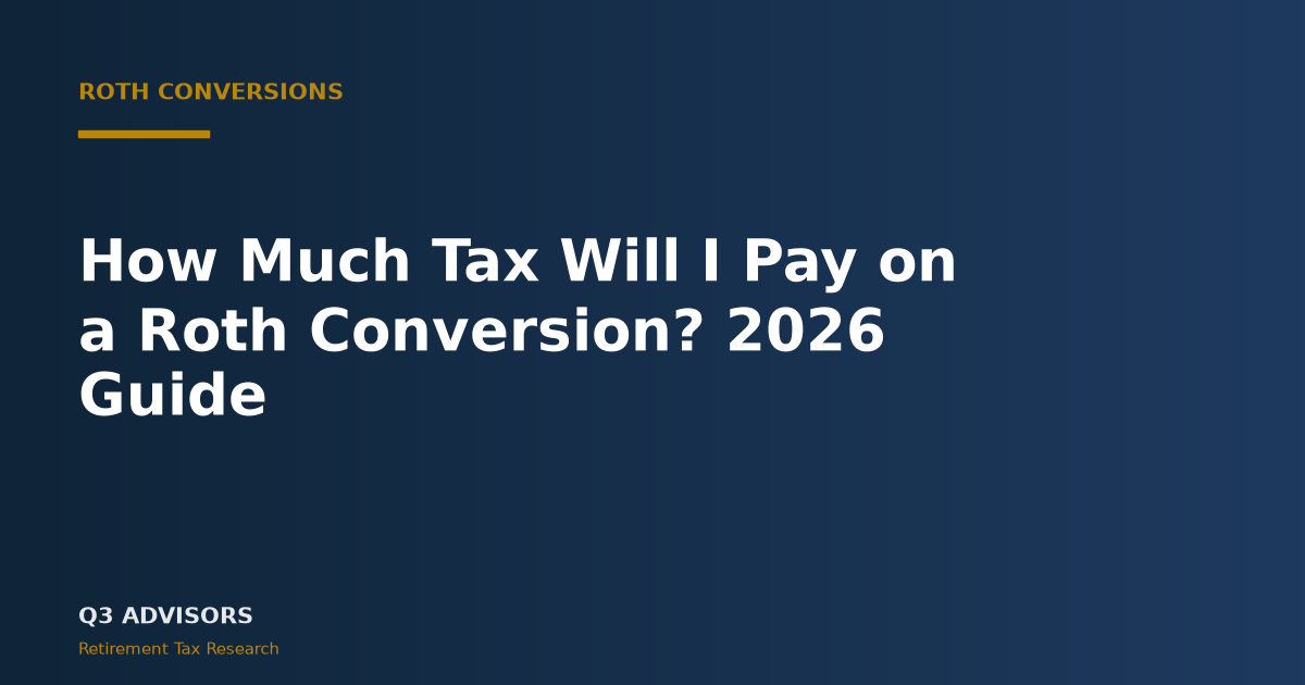 How Much Tax Will I Pay on a Roth Conversion? 2026 Guide