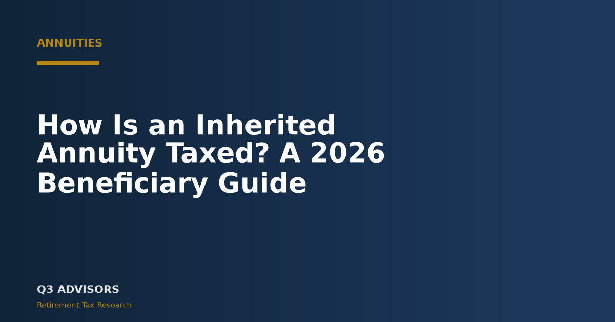 How Is an Inherited Annuity Taxed? A 2026 Beneficiary Guide