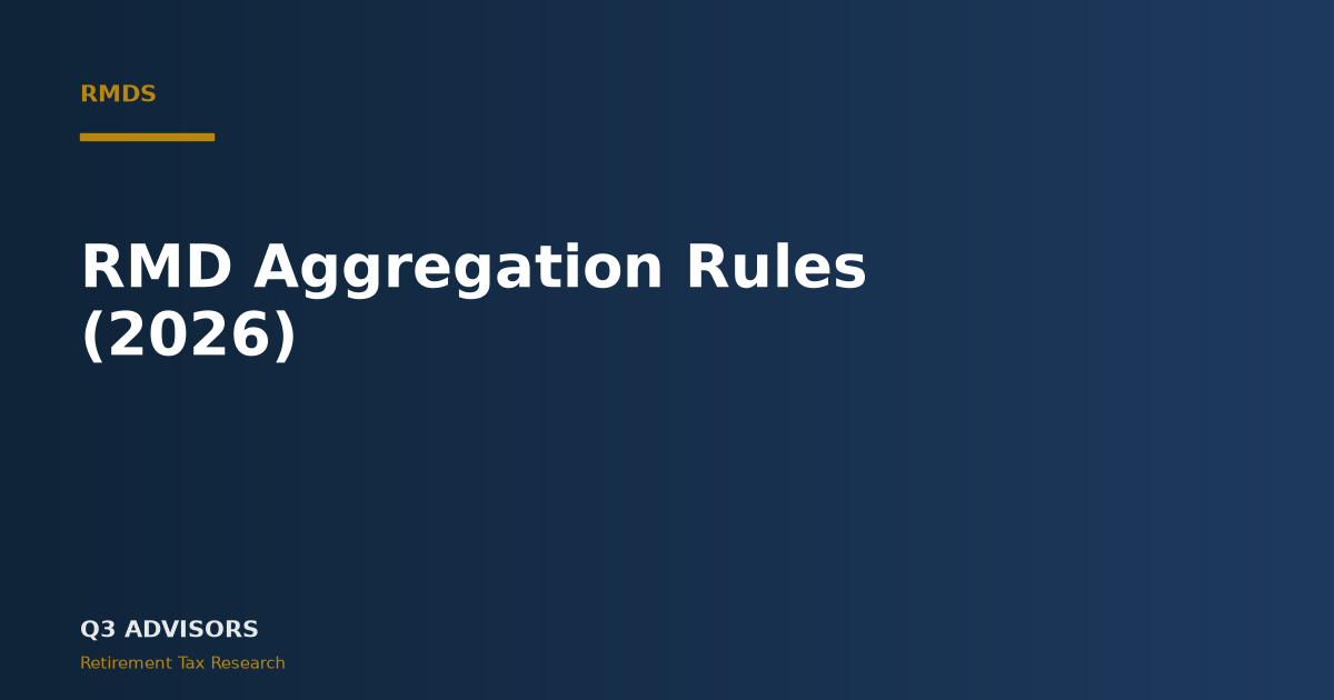 RMD Aggregation Rules (2026): What Combines