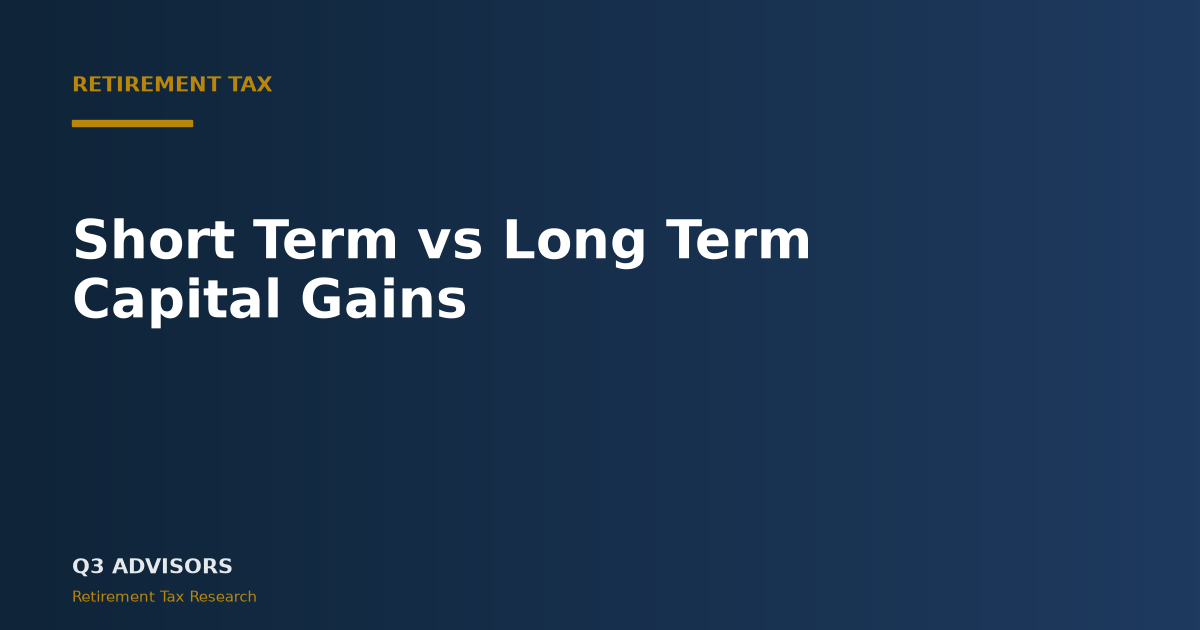 Short Term vs Long Term Capital Gains: 2026 Rates and Rules
