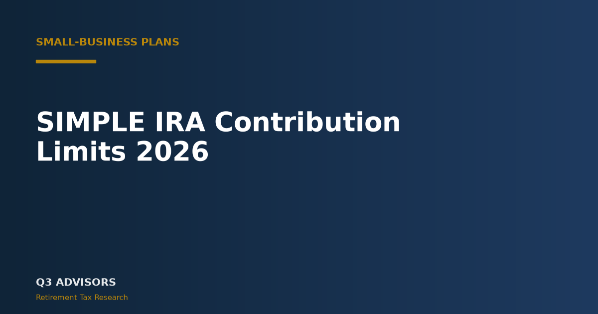SIMPLE IRA Contribution Limits 2026: Tiers and Catch-Ups